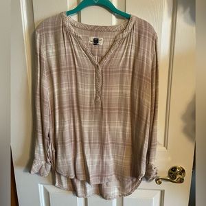 Pink plaid long sleeve